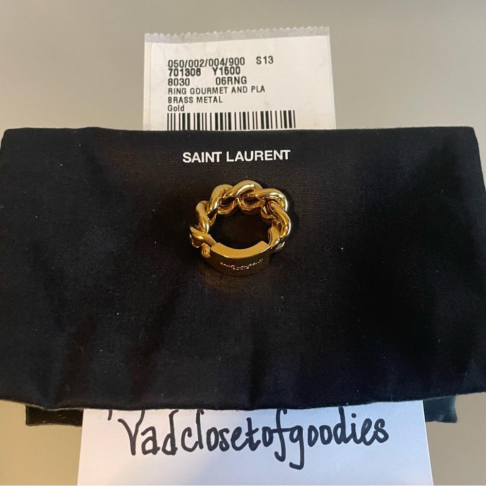 Saint Laurent Paris Curb Link Chain ring - Picture 5 of 5